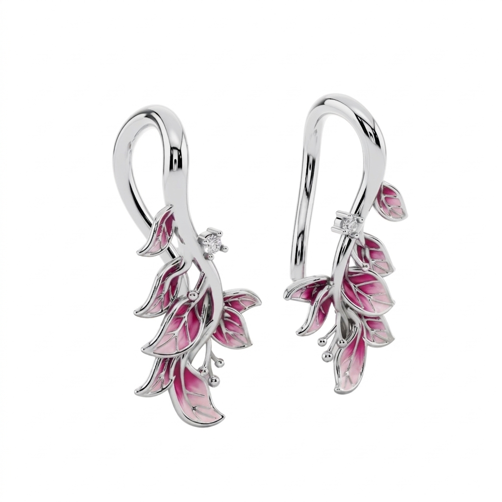 Cascading Petal Vines925 Silver Earrings | Velmé