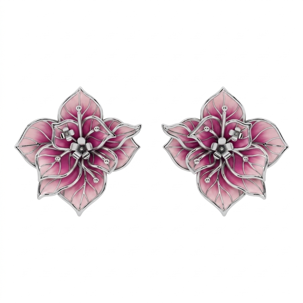 Enchanted Bloom 925 Silver Studs | Velmé