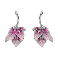 Midnight Willow Leaf 925 Silver Earrings | Velmé