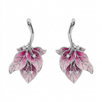 Midnight Willow Leaf 925 Silver Earrings | Velmé