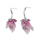 Midnight Willow Leaf 925 Silver Earrings | Velmé