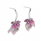 Midnight Willow Leaf 925 Silver Earrings | Velmé