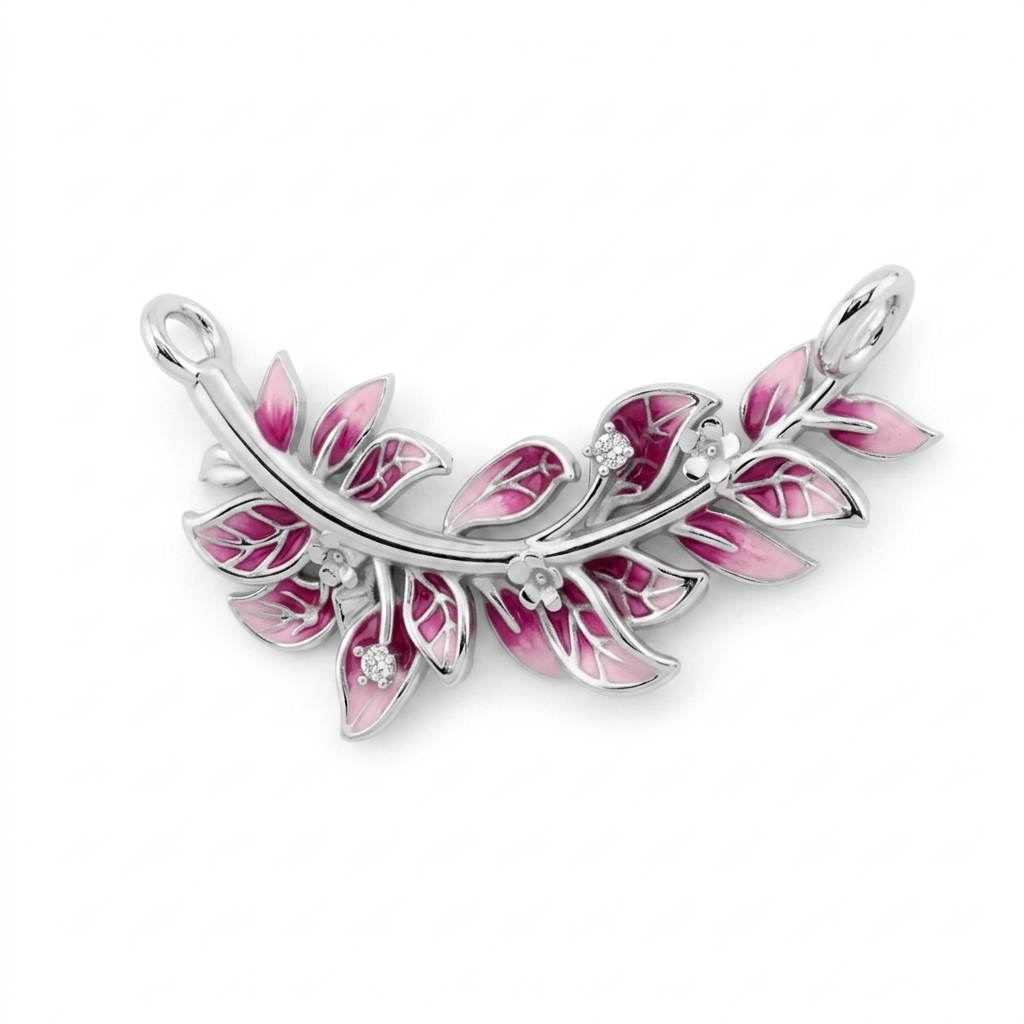 Blush Willow Branch 925 Silver Necklace | Velmé