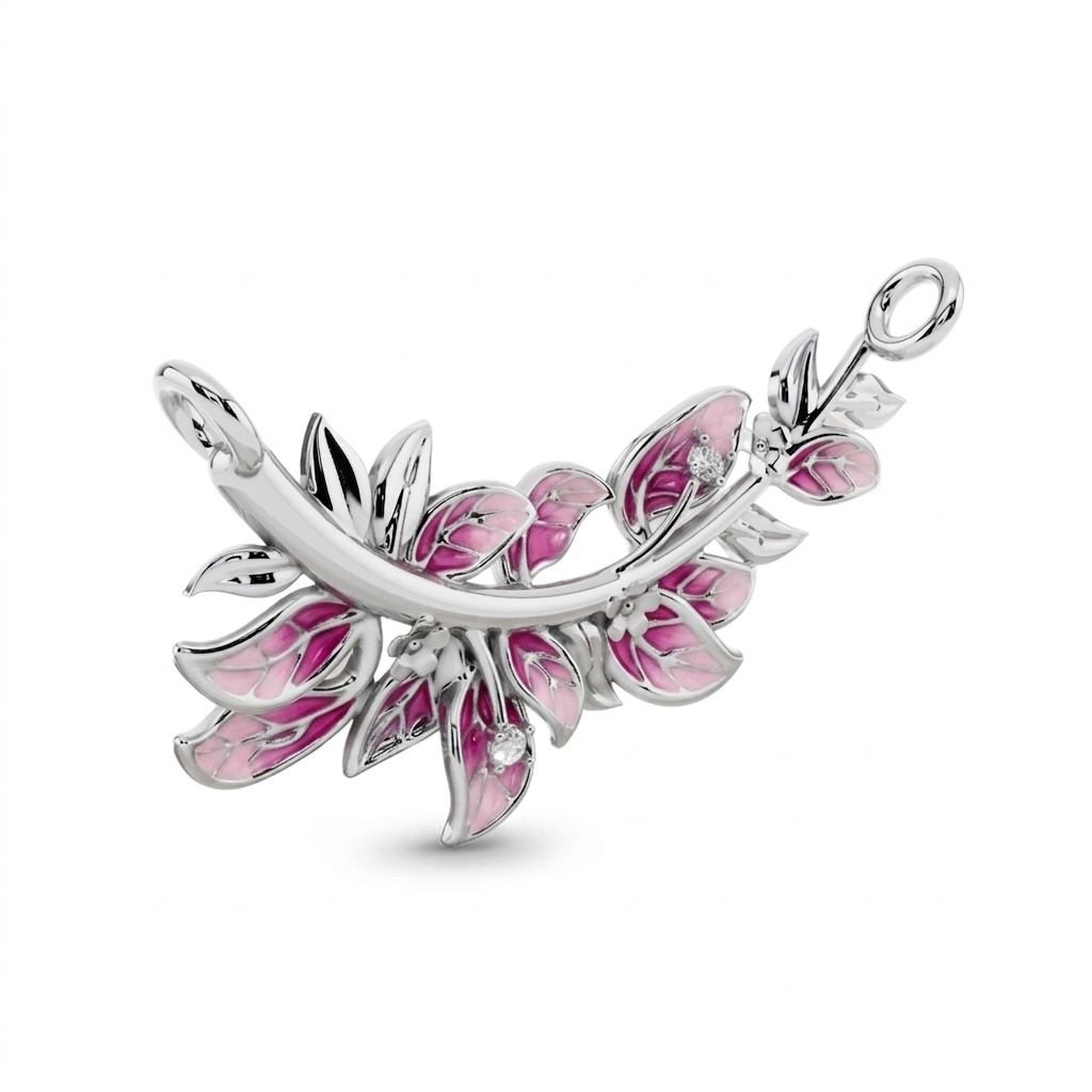 Blush Willow Branch 925 Silver Necklace | Velmé
