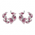 Twin Leaf Crescent 925 Silver Studs | Velmé