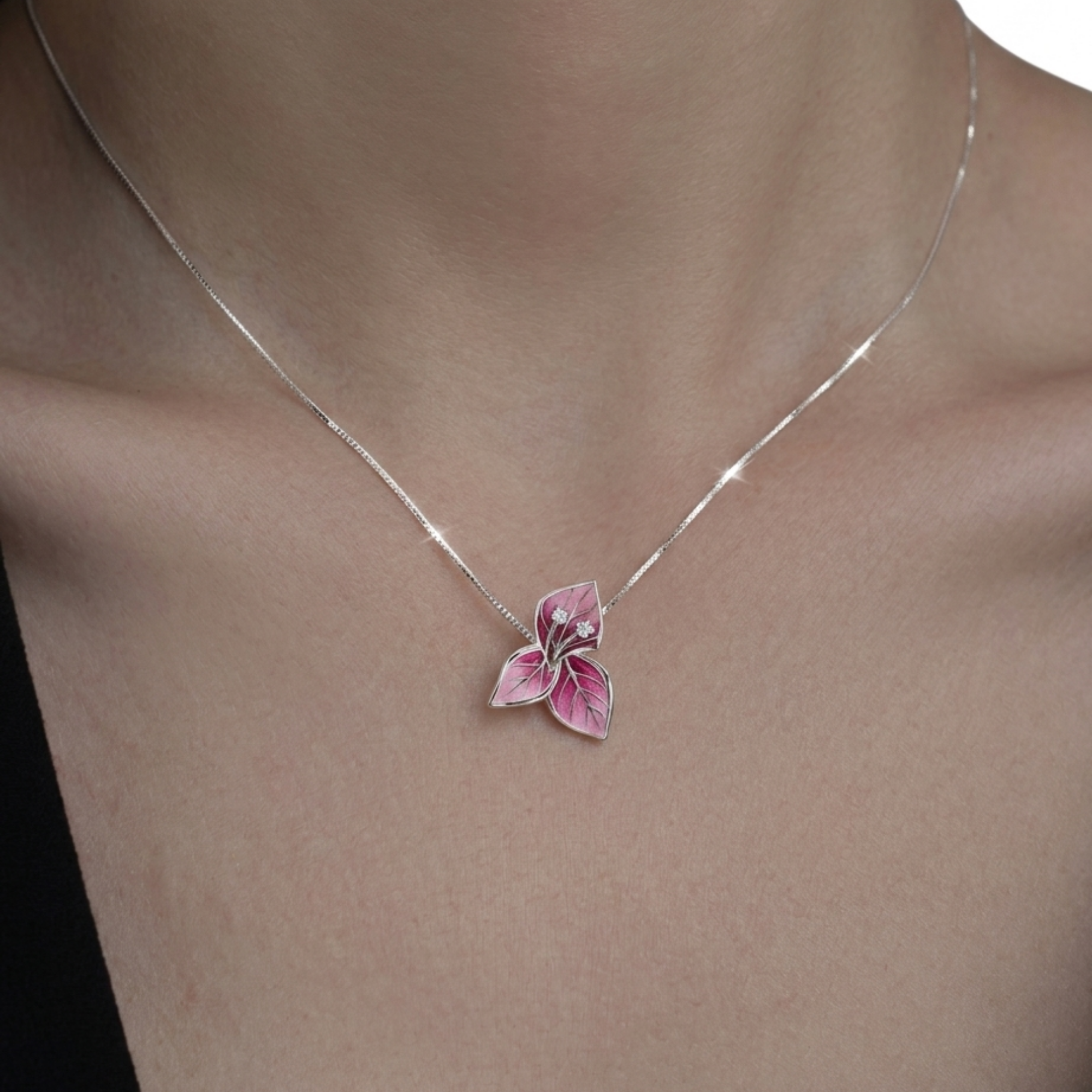 Verdant Bloom 925 Silver Pendant | Velmé
