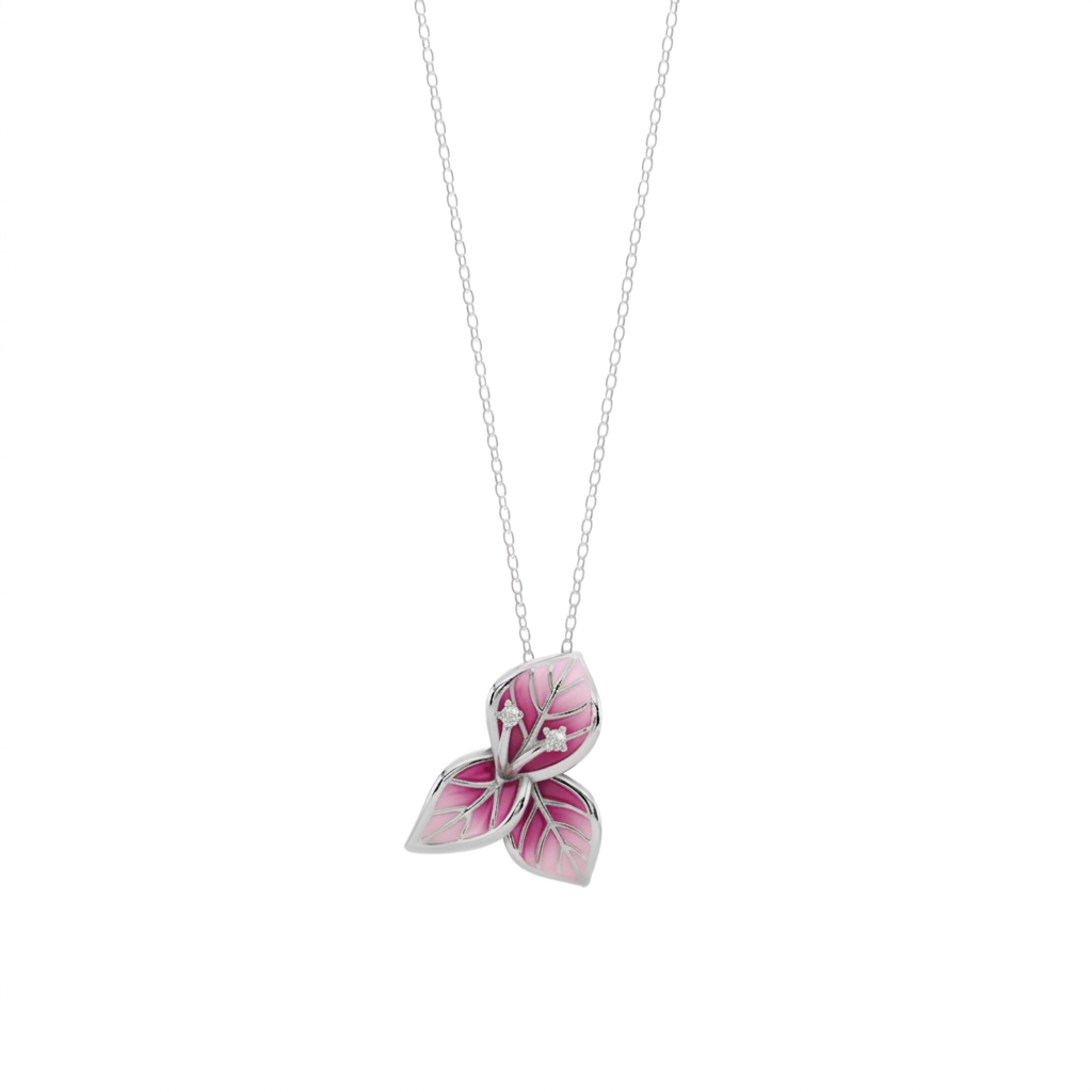 Verdant Bloom 925 Silver Pendant | Velmé