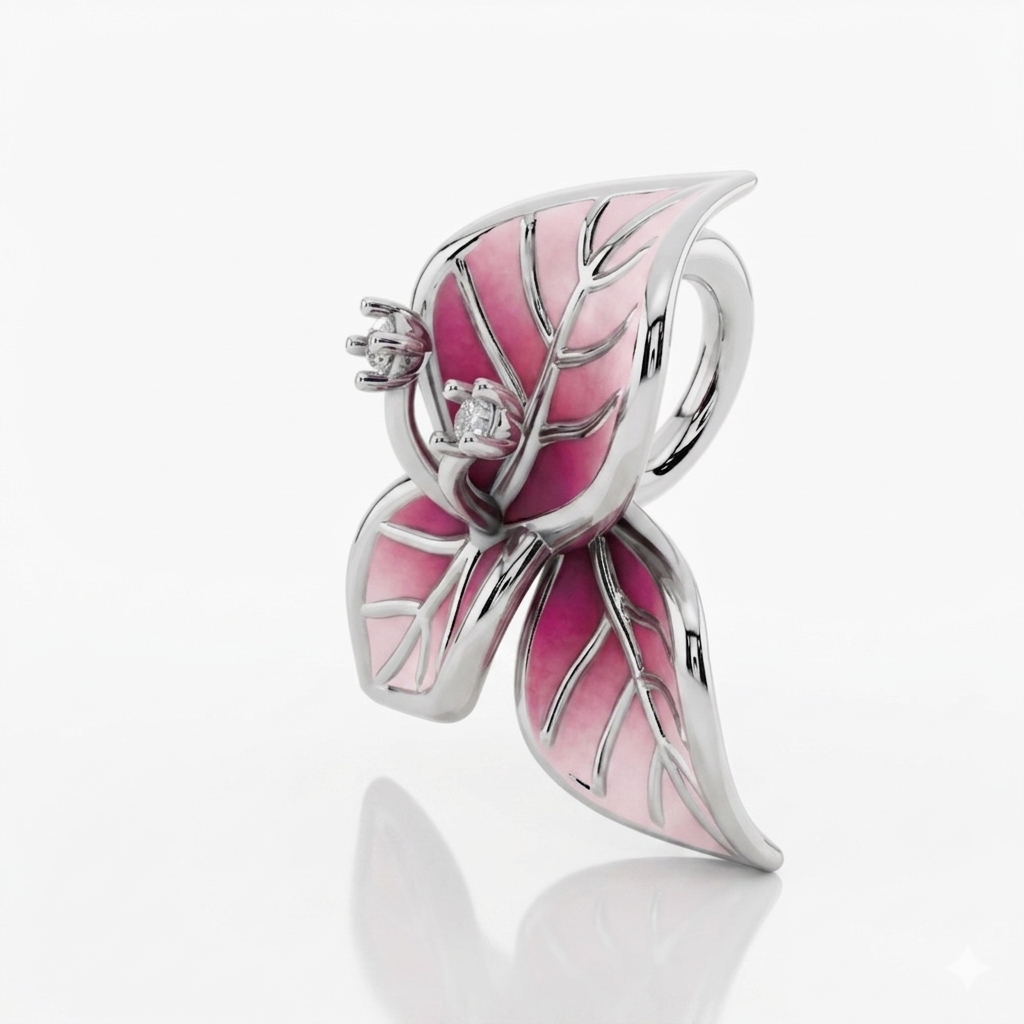 Verdant Bloom 925 Silver Pendant | Velmé