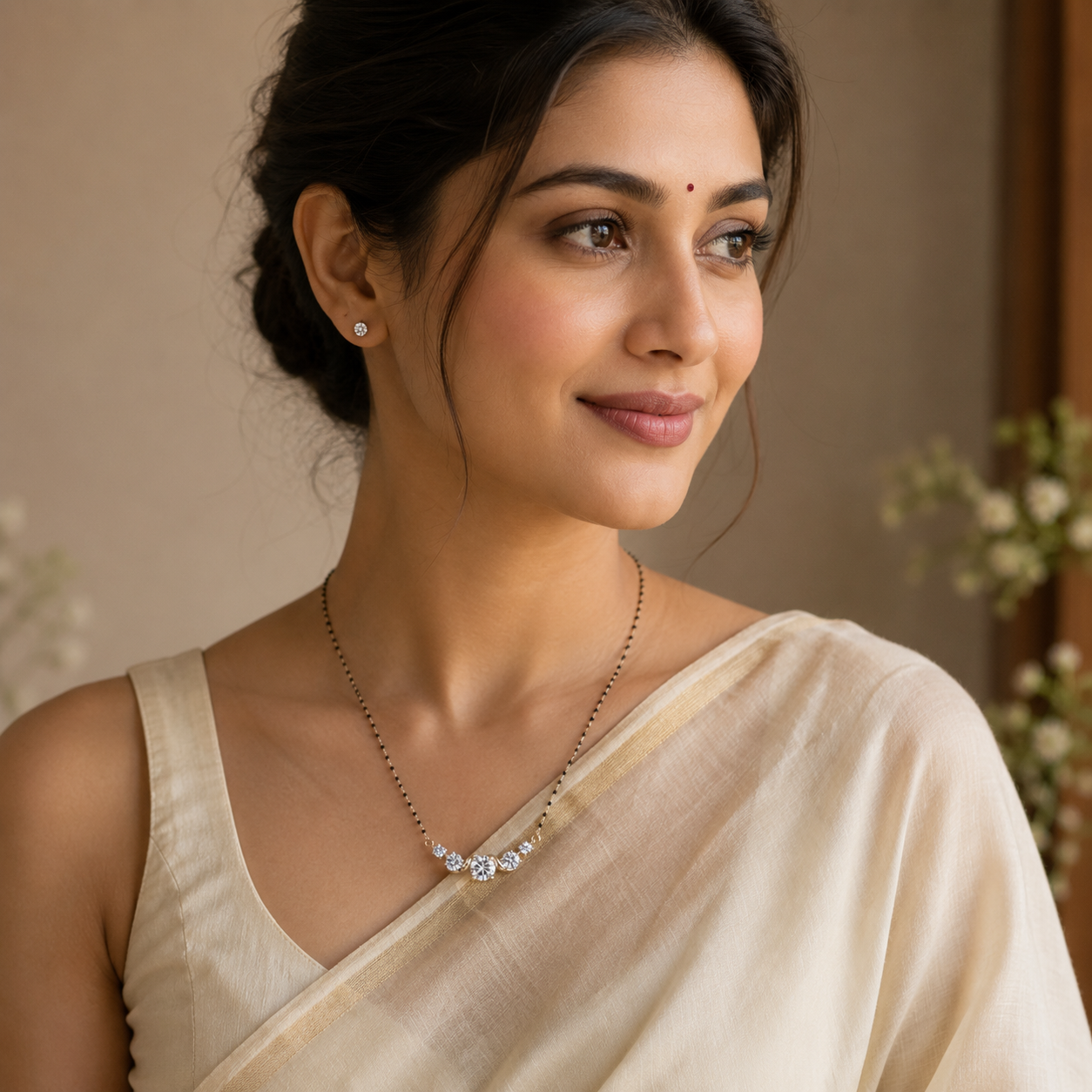 Serena Spark 925 Silver Mangalsutra | Velmé