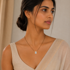 Velme Radiant 925 Silver Emerald Mangalsutra | Velmé