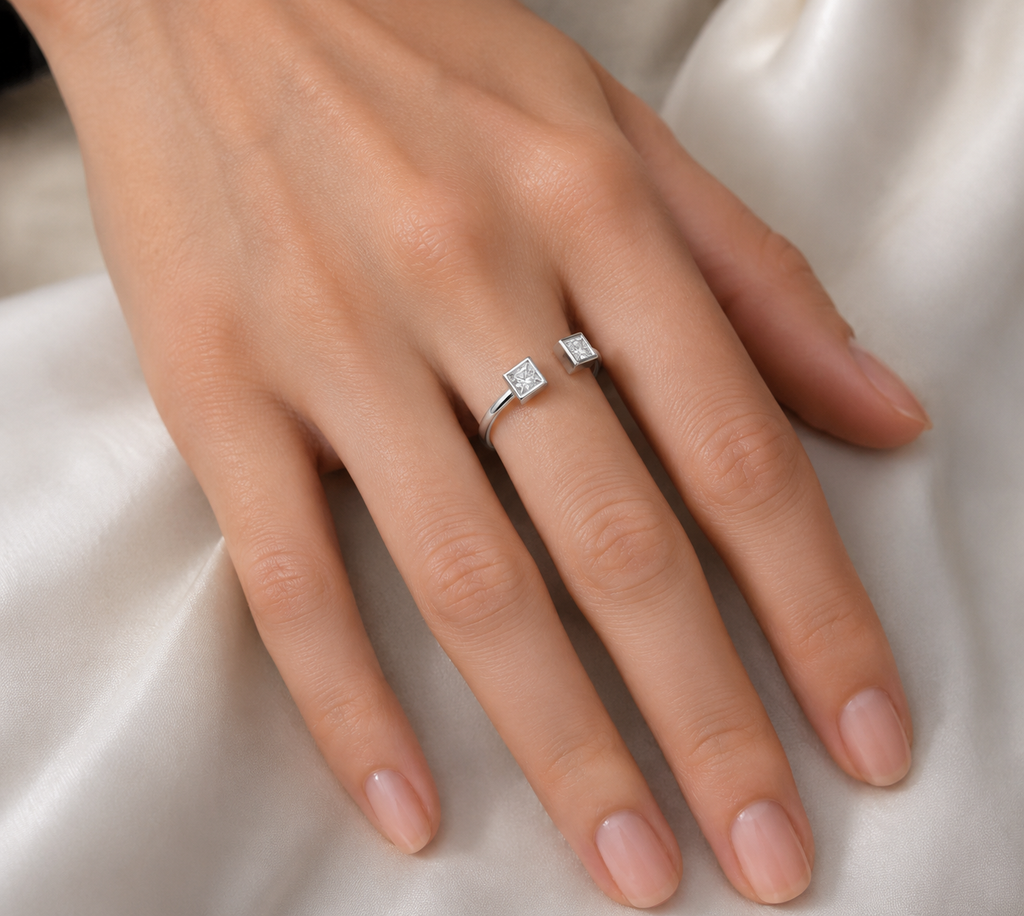 Nova Prism Open Light Ring | 925 Sterling Silver | Velmé