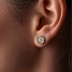 Classic Round Solitaire Fluide Earrings | Velmé