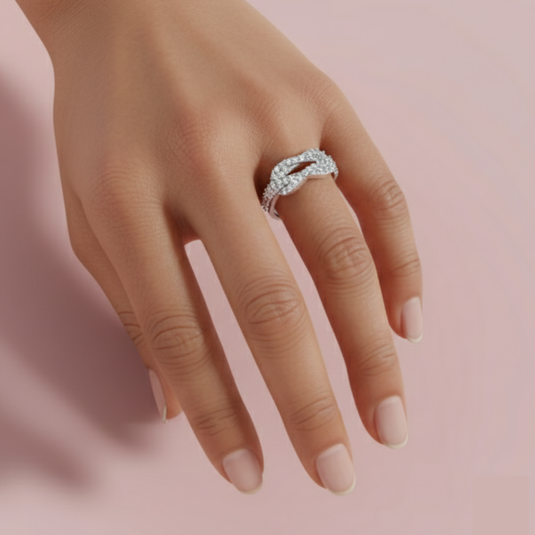 Aurielle Knot 925 Pure Silver Ring My Store