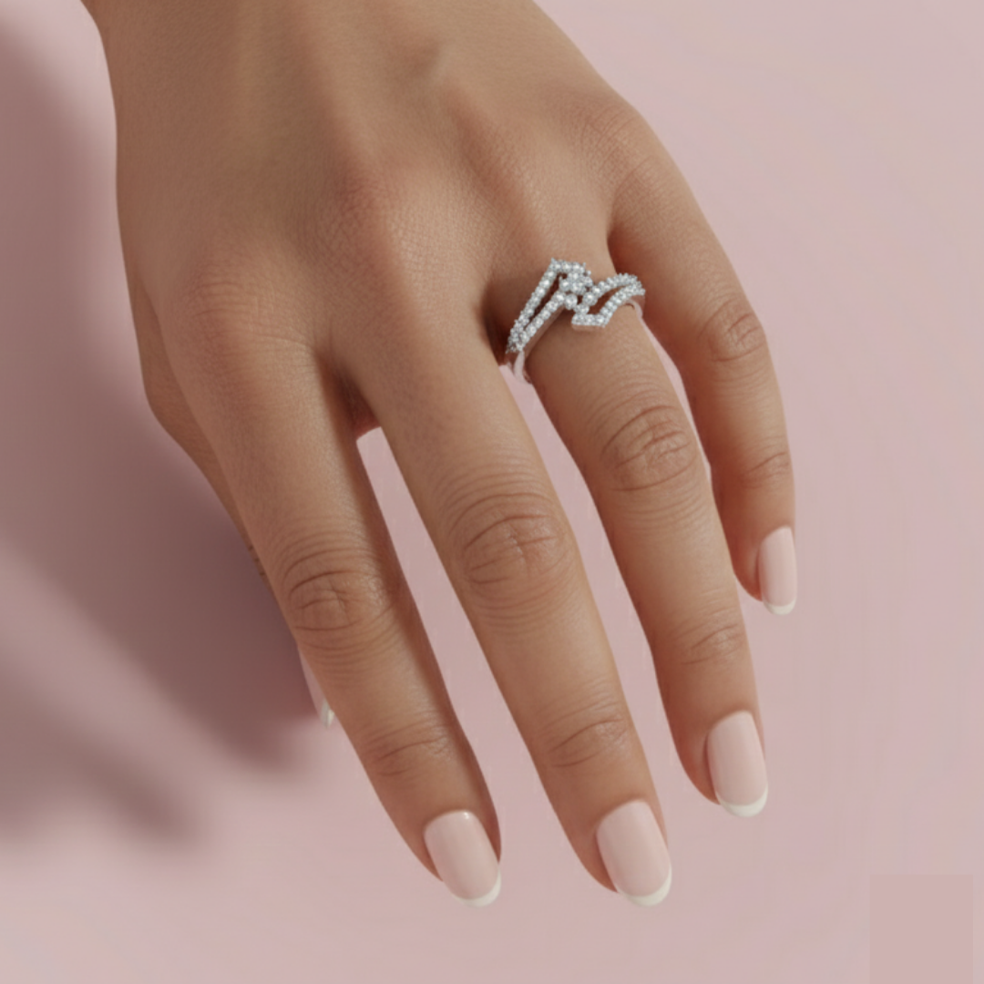 Celestia Modern 925 Pure Silver Ring My Store