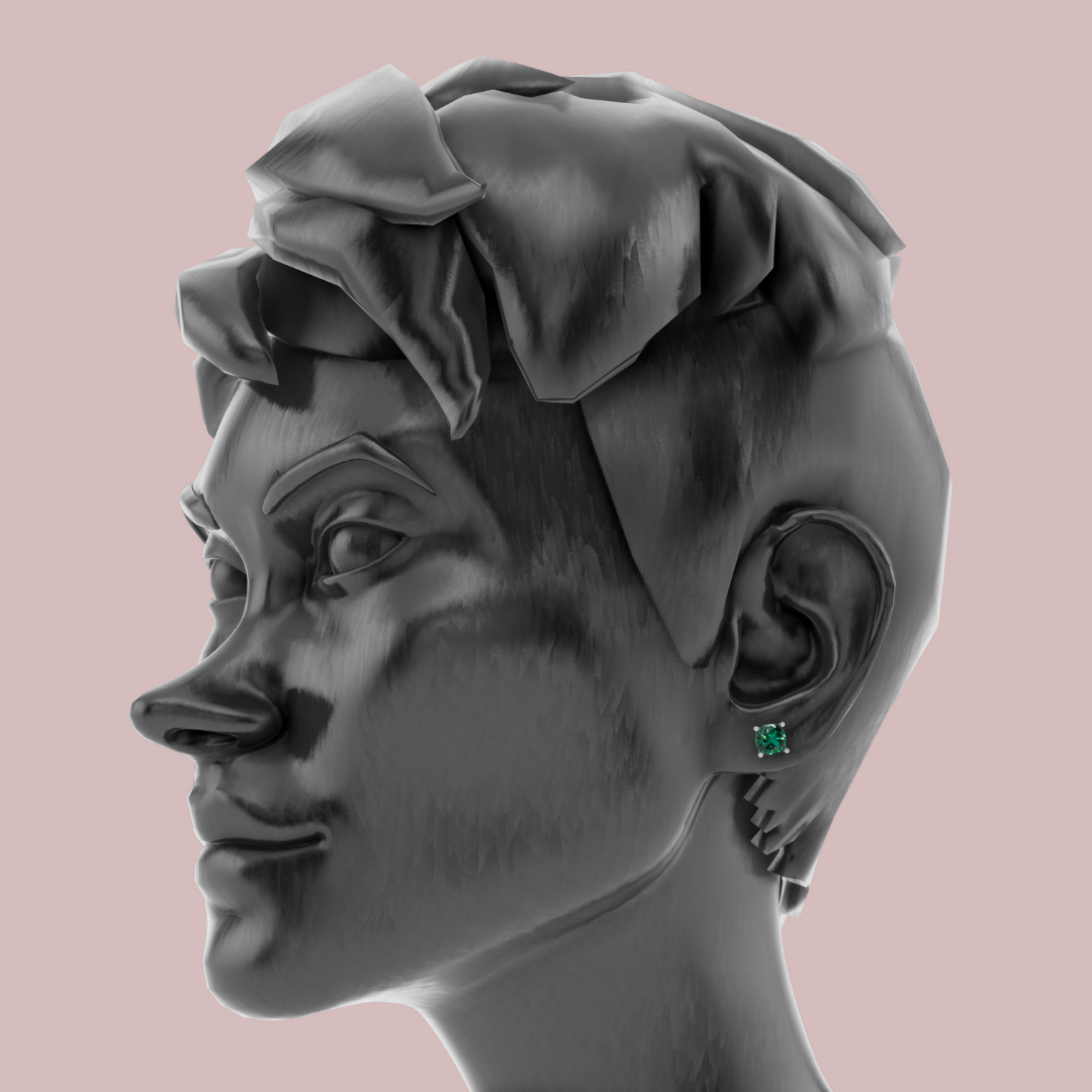 Amethian Green Cushion 925 Pure Silver stud Earrings My Store