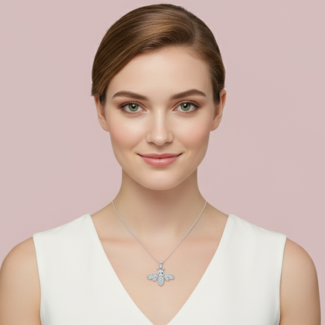 The Honey Bee 925 Pure Silver Charm Necklace My Store