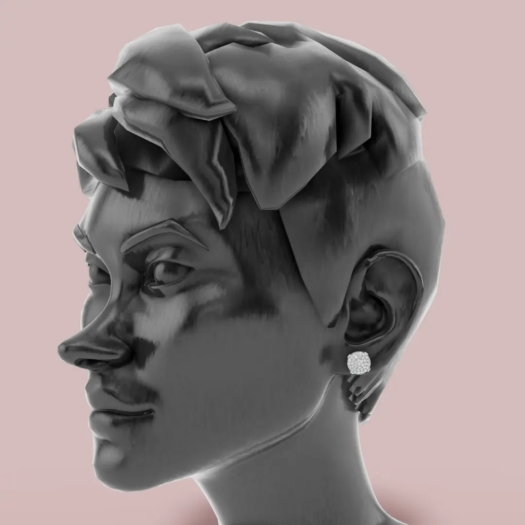 Eterna Stud 925 Pure Silver Earrings My Store