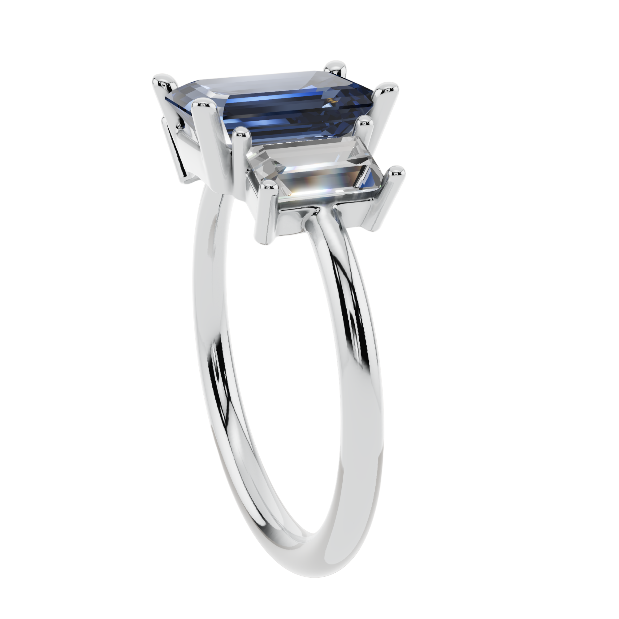 The Crimson Trio Blue 925 Silver Ring | Velmé