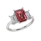 The Crimson Trio 925 Silver Ring | Velmé