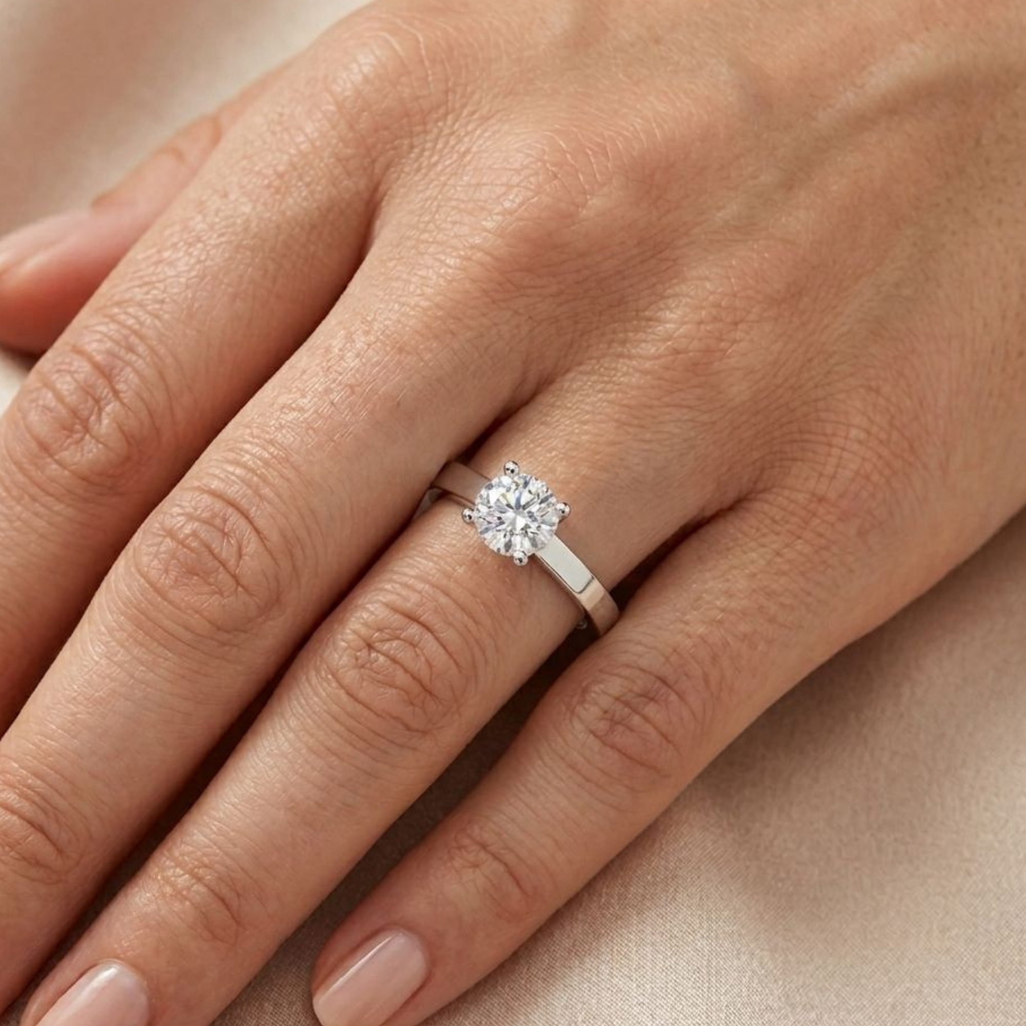 The Solitaire Silk 925 Silver Ring | Velmé