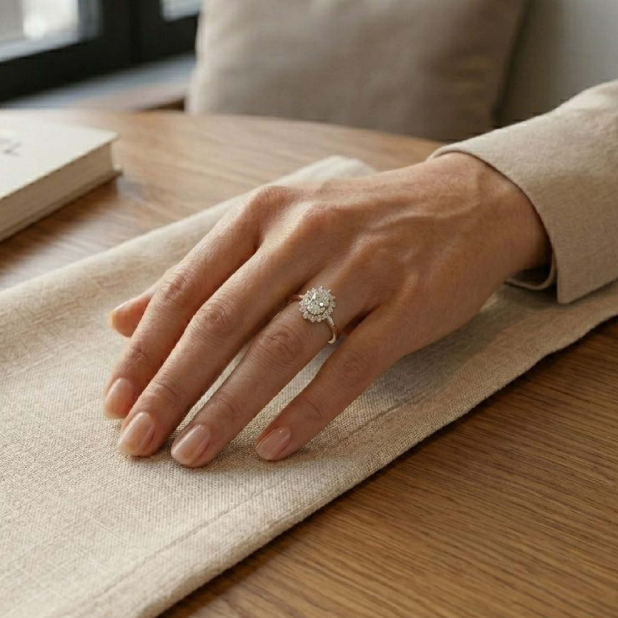 The Oval Halo Bloom 925 Silver Ring | Velmé