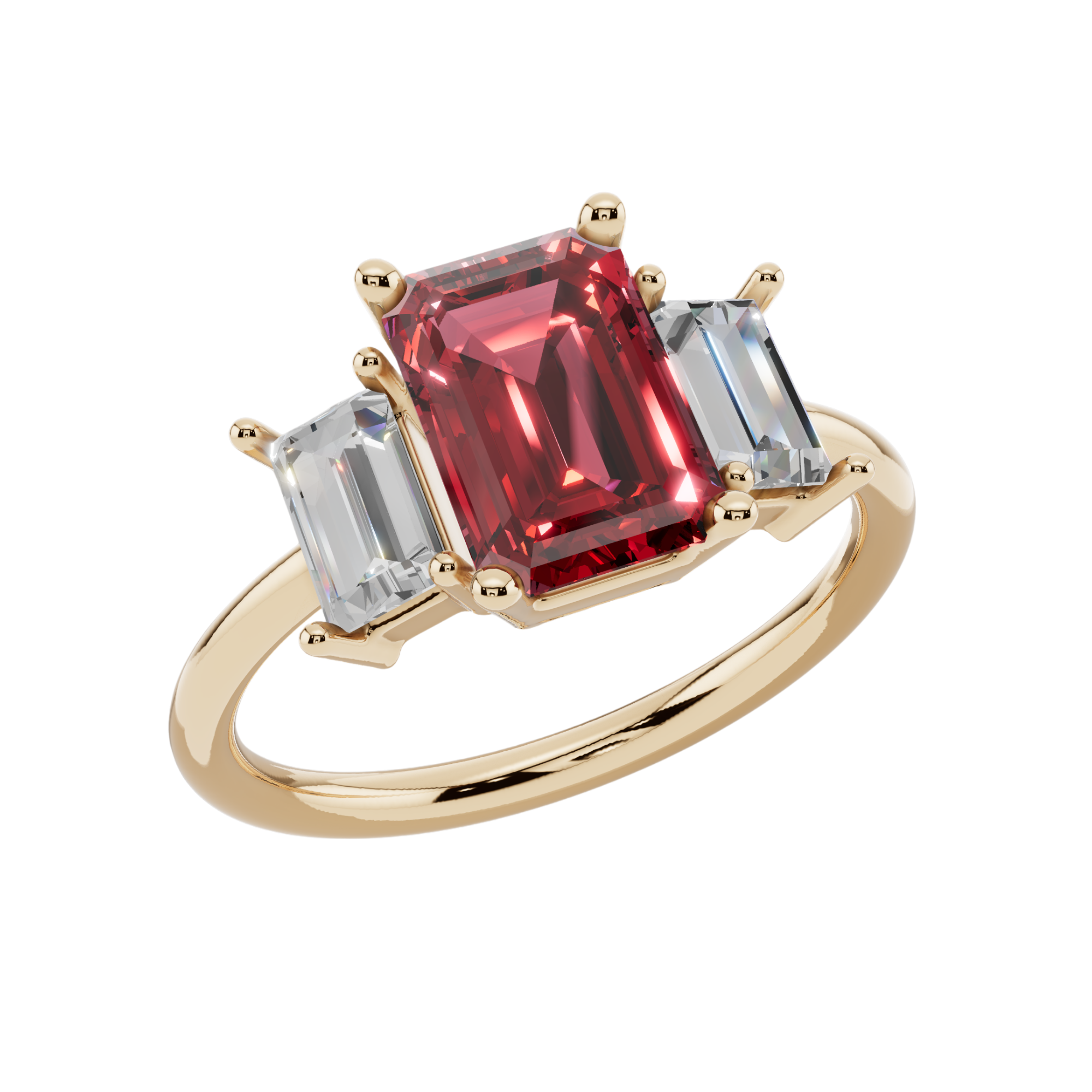 The Crimson Trio 925 Silver Ring | Velmé
