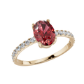 The Ruby Oval Pavé 925 Silver Ring | Velmé