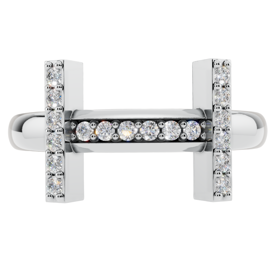 The H-Bar Bridge 925 Silver Ring | Velmé