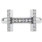 The H-Bar Bridge 925 Silver Ring | Velmé