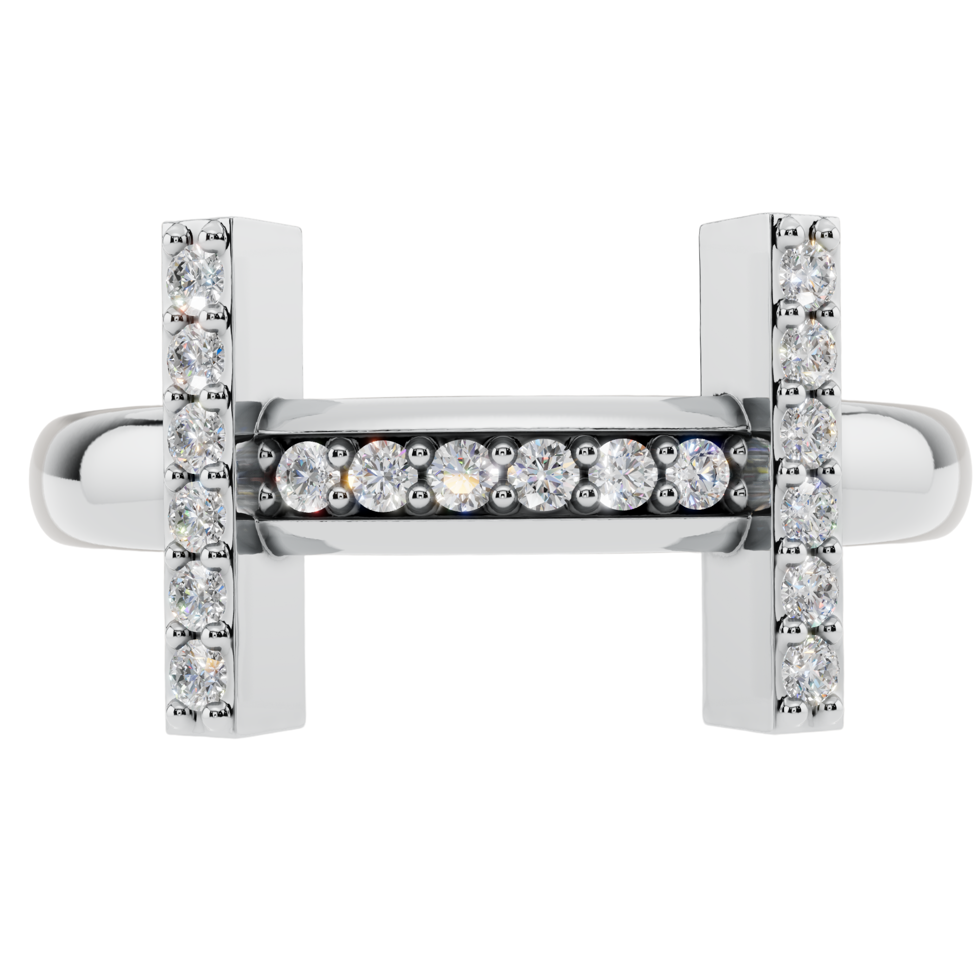 The H-Bar Bridge 925 Silver Ring | Velmé