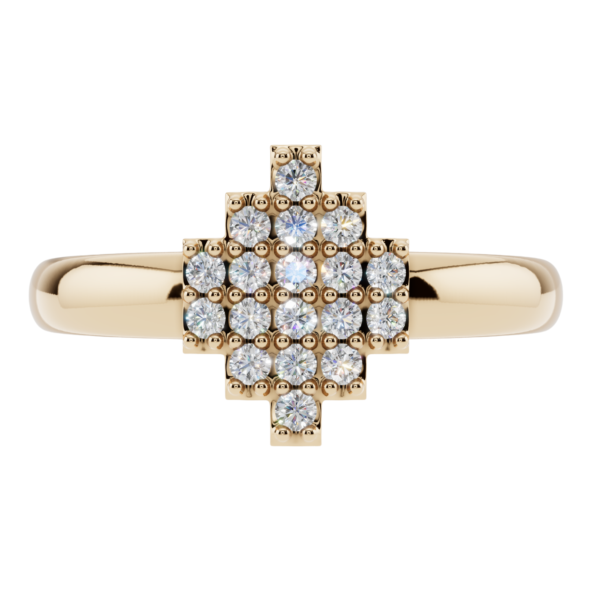 The Mosaic Cross 925 Silver Ring | Velmé