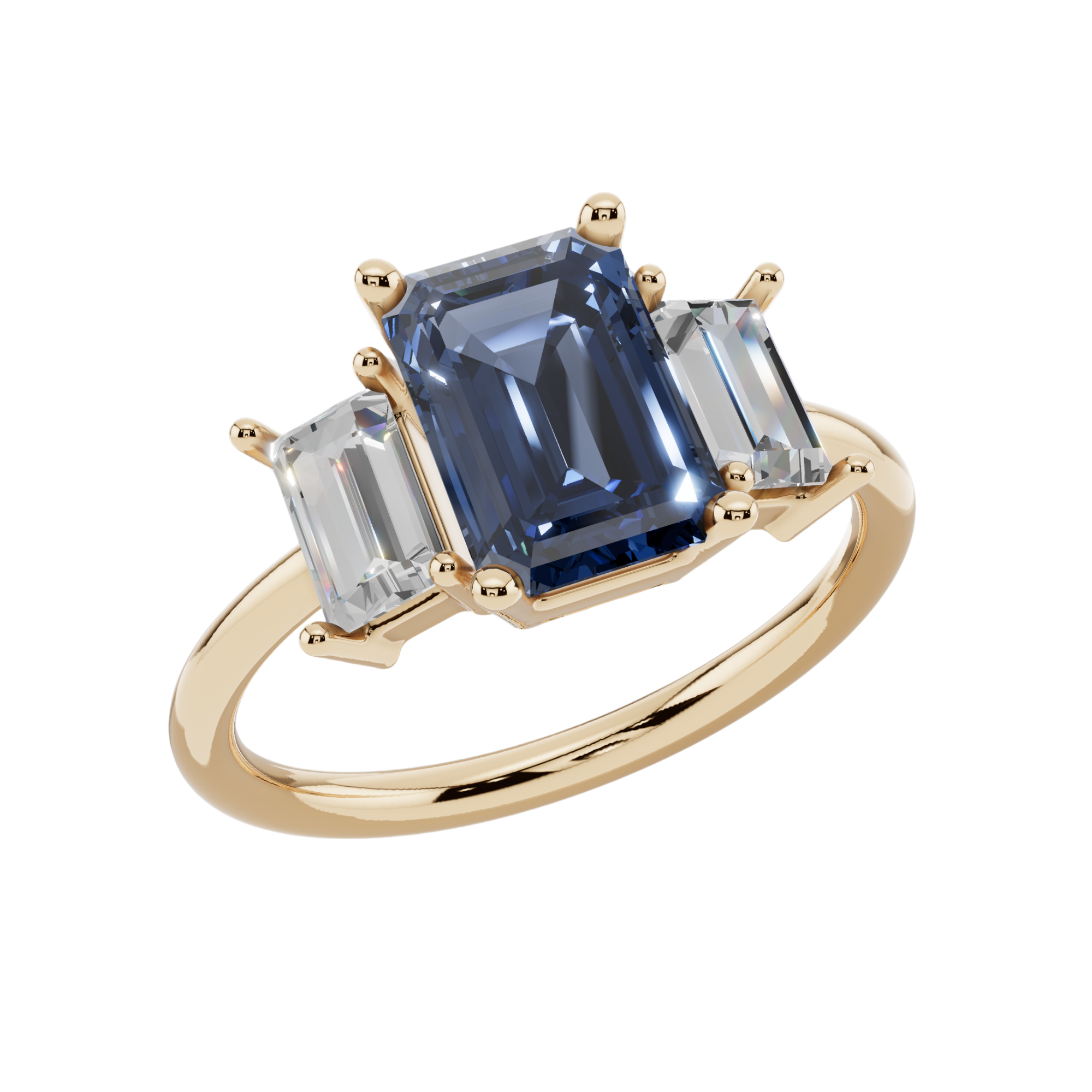 The Crimson Trio Blue 925 Silver Ring | Velmé