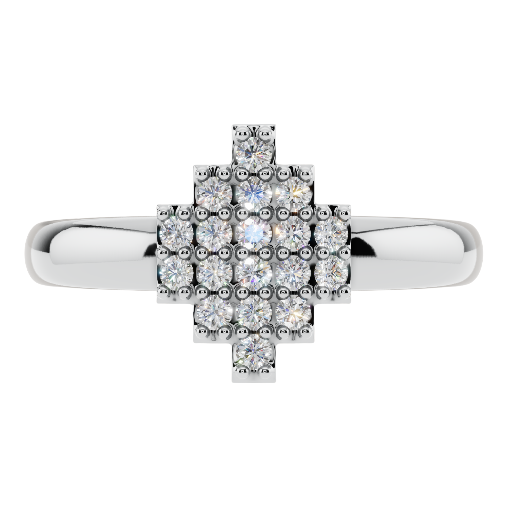 The Mosaic Cross 925 Silver Ring | Velmé