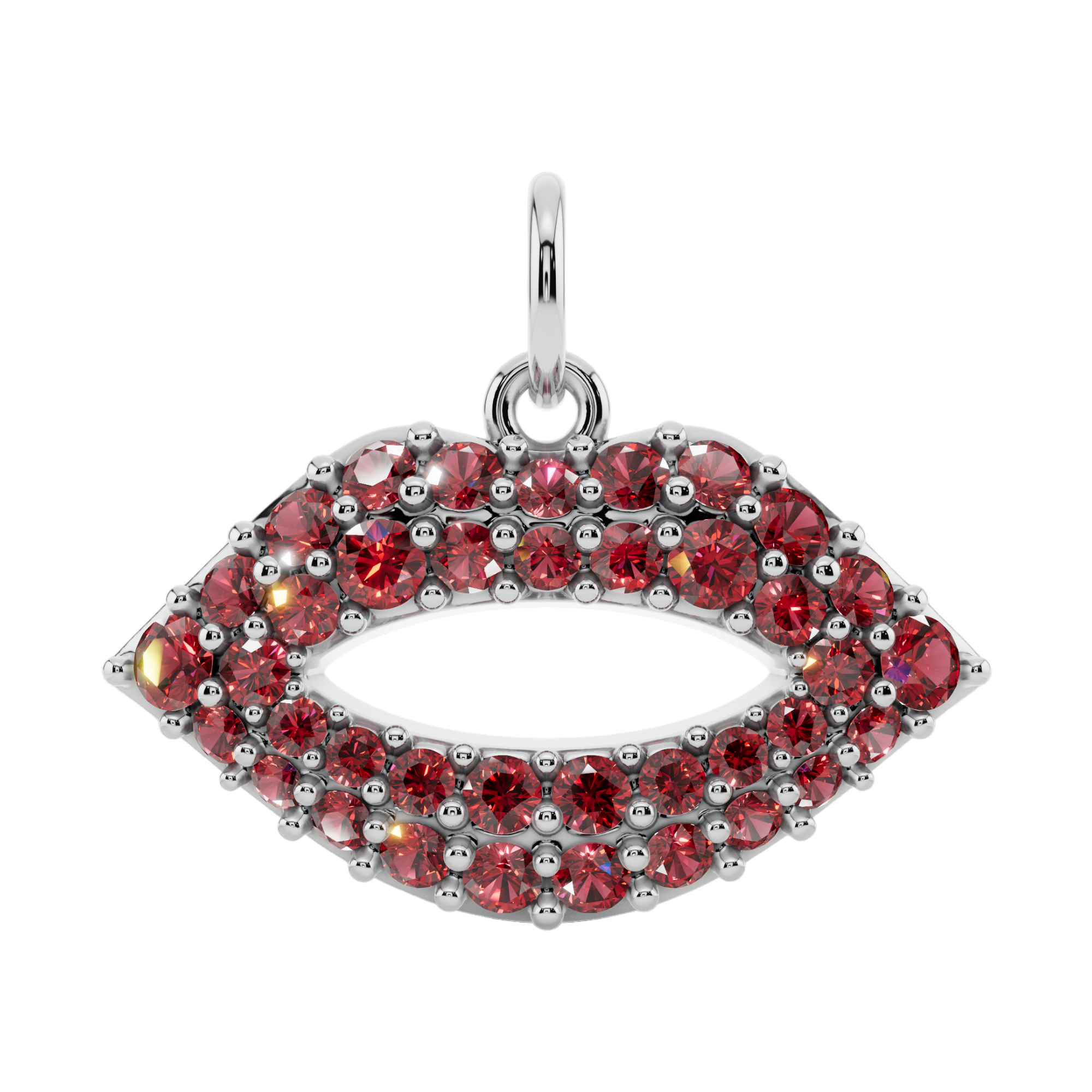 The Crimson Kiss 925 Silver Necklace | Velmé