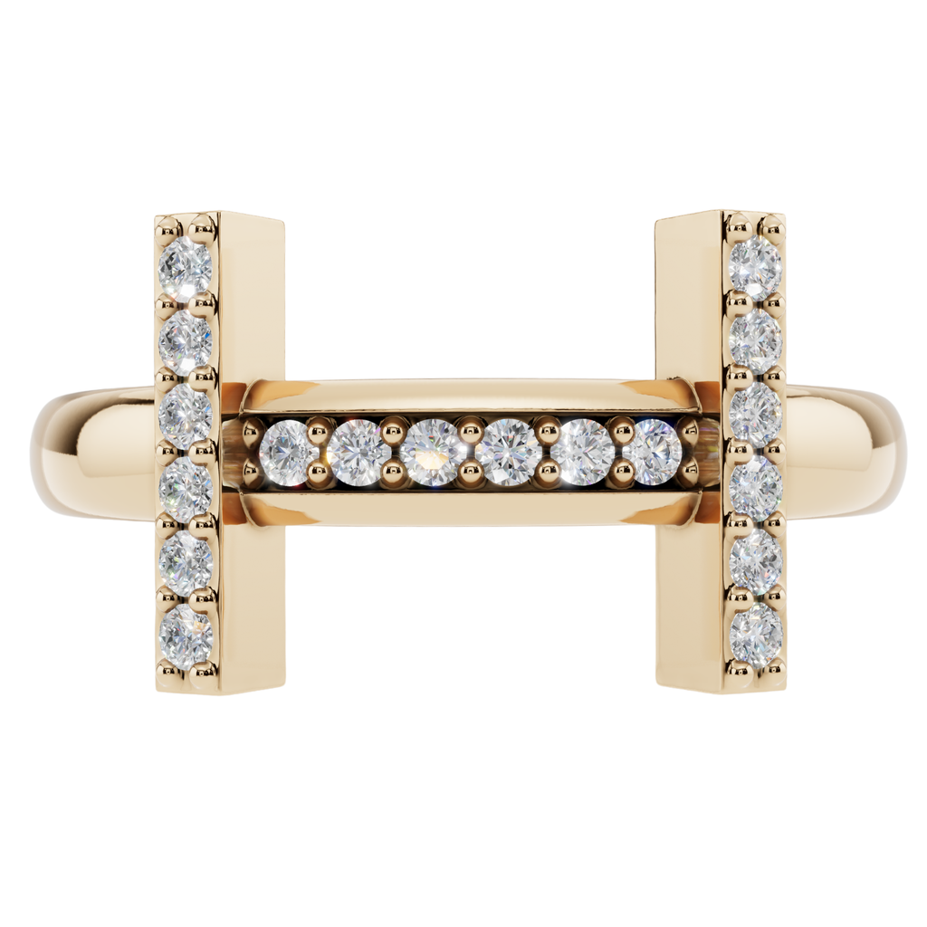 The H-Bar Bridge 925 Silver Ring | Velmé