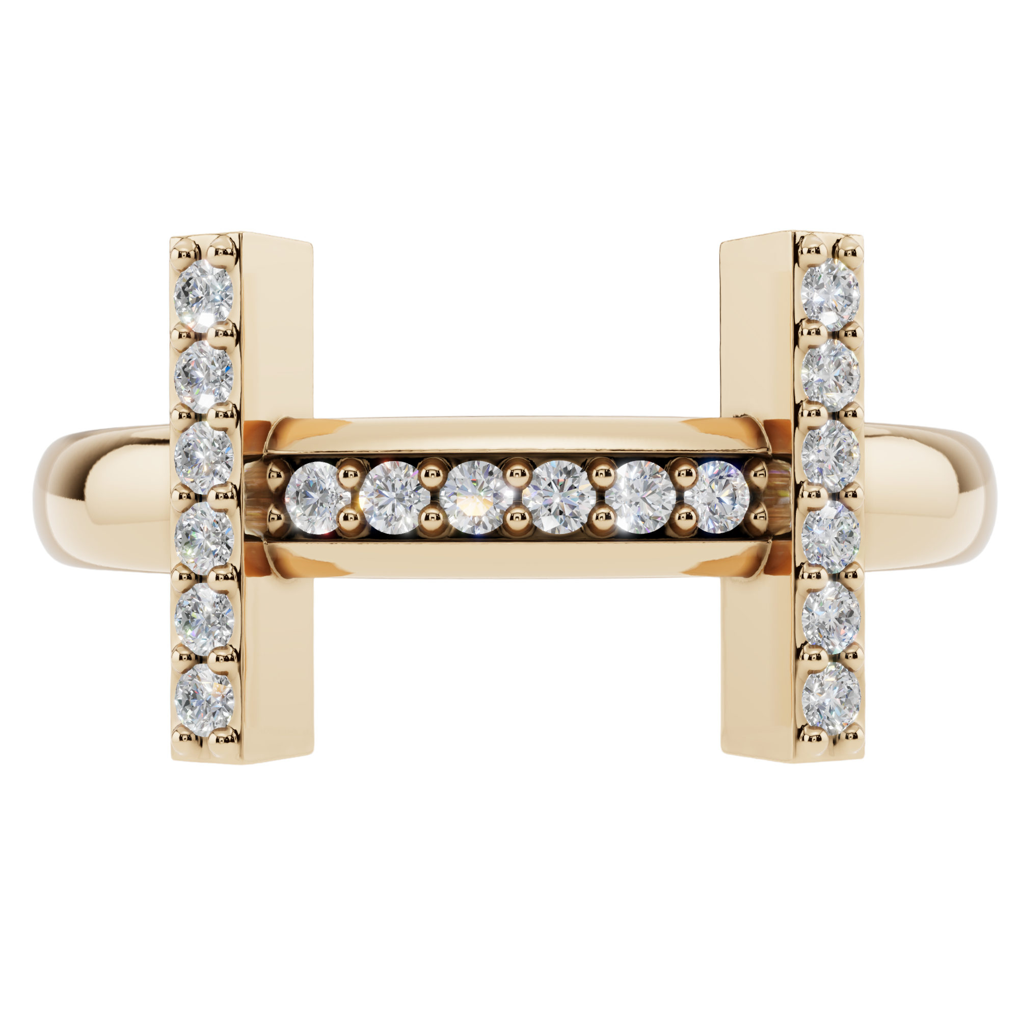 The H-Bar Bridge 925 Silver Ring | Velmé