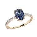 The Sapphire Oval Pavé 925 Silver Ring | Velmé