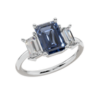 The Crimson Trio Blue 925 Silver Ring | Velmé