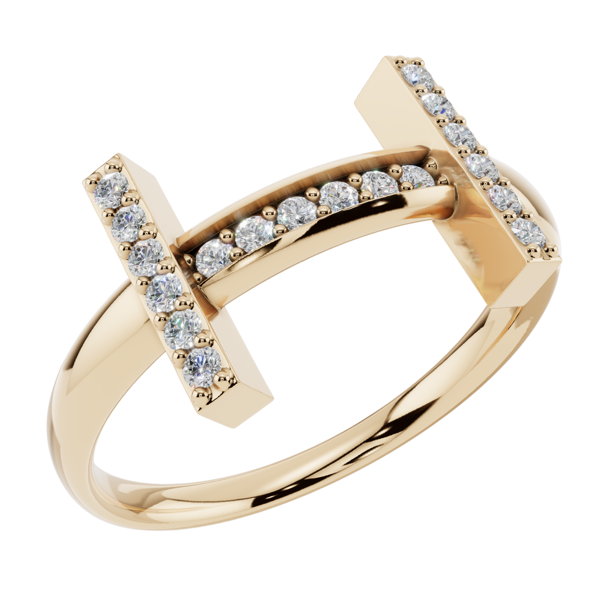 The H-Bar Bridge 925 Silver Ring | Velmé