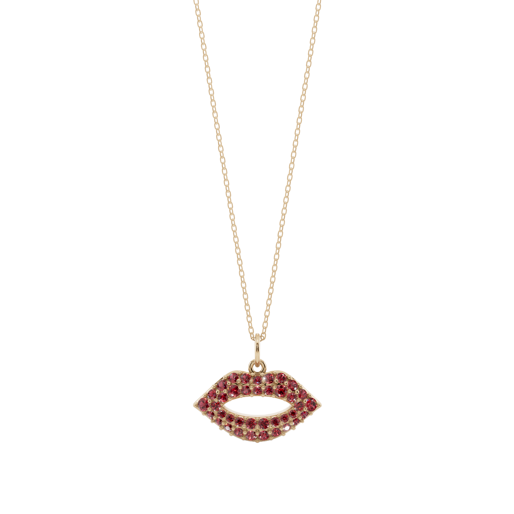 The Crimson Kiss 925 Silver Necklace | Velmé