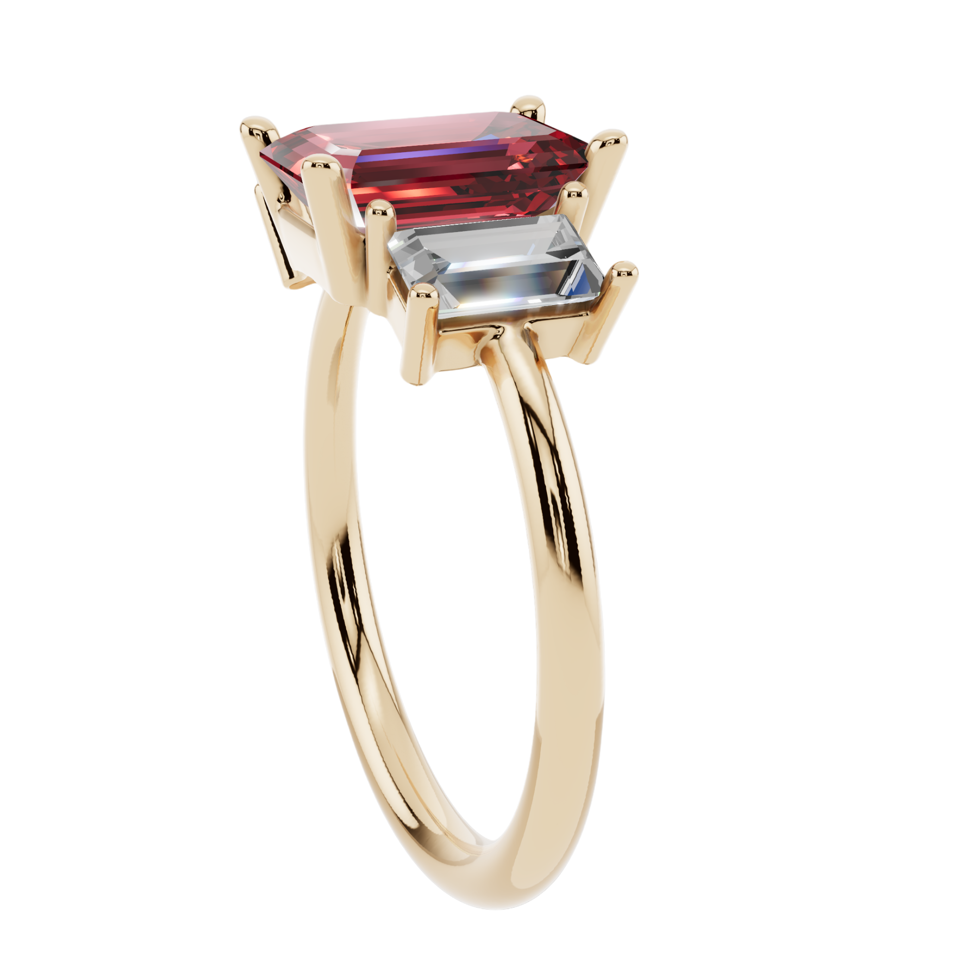 The Crimson Trio 925 Silver Ring | Velmé