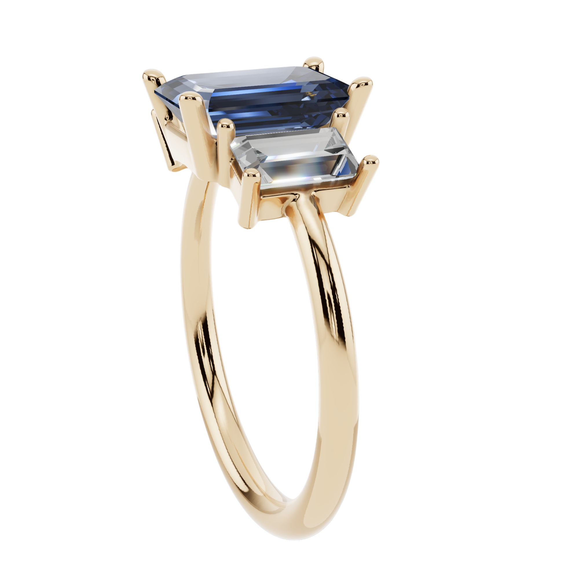 The Crimson Trio Blue 925 Silver Ring | Velmé