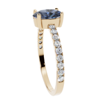 The Sapphire Oval Pavé 925 Silver Ring | Velmé