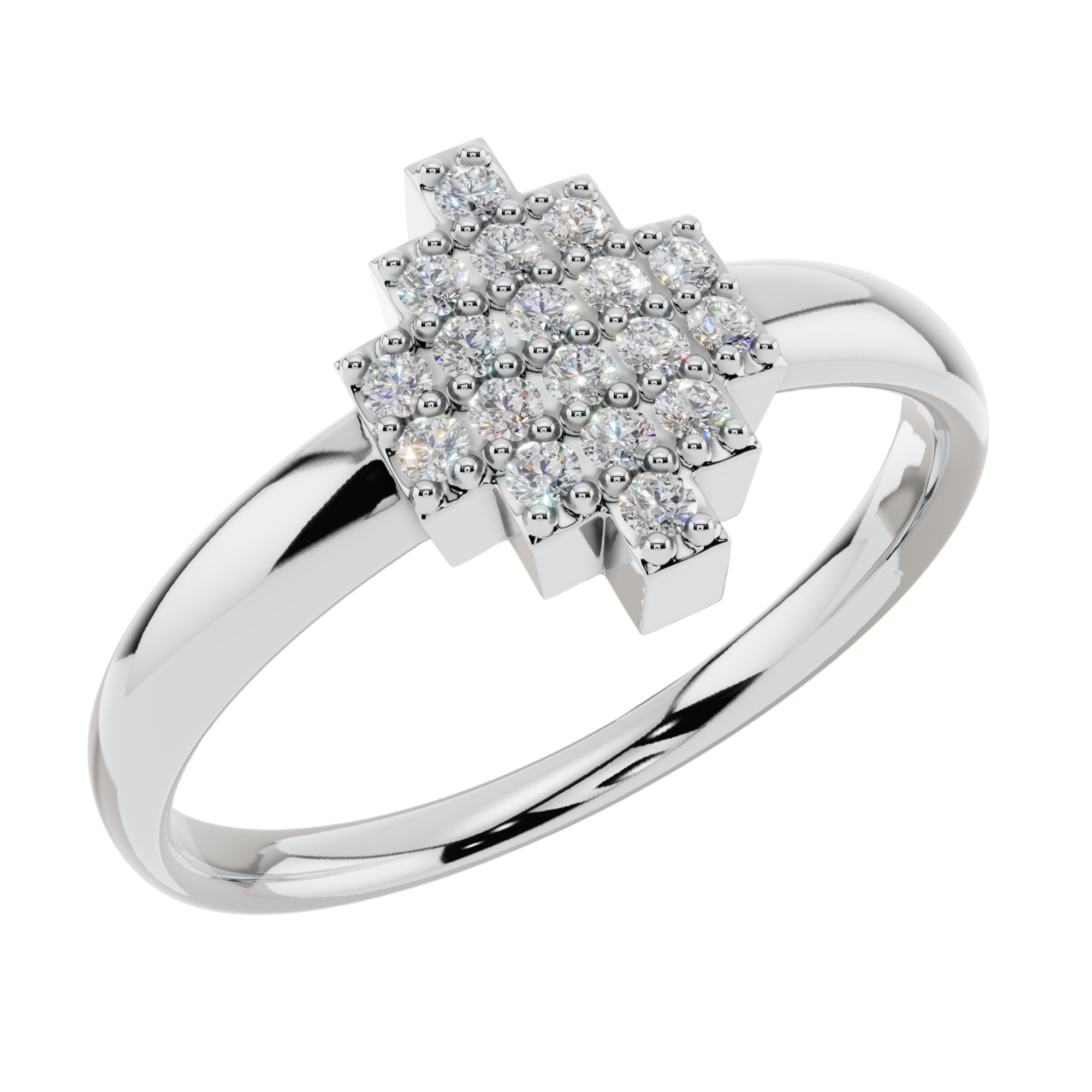 The Mosaic Cross 925 Silver Ring | Velmé